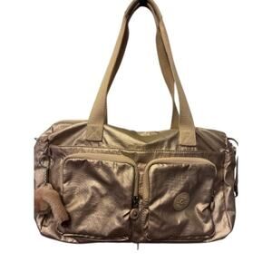 Kipling CYRENE Gold Carry on Travel Satchel/Tote Bag Missing Crossbody strap